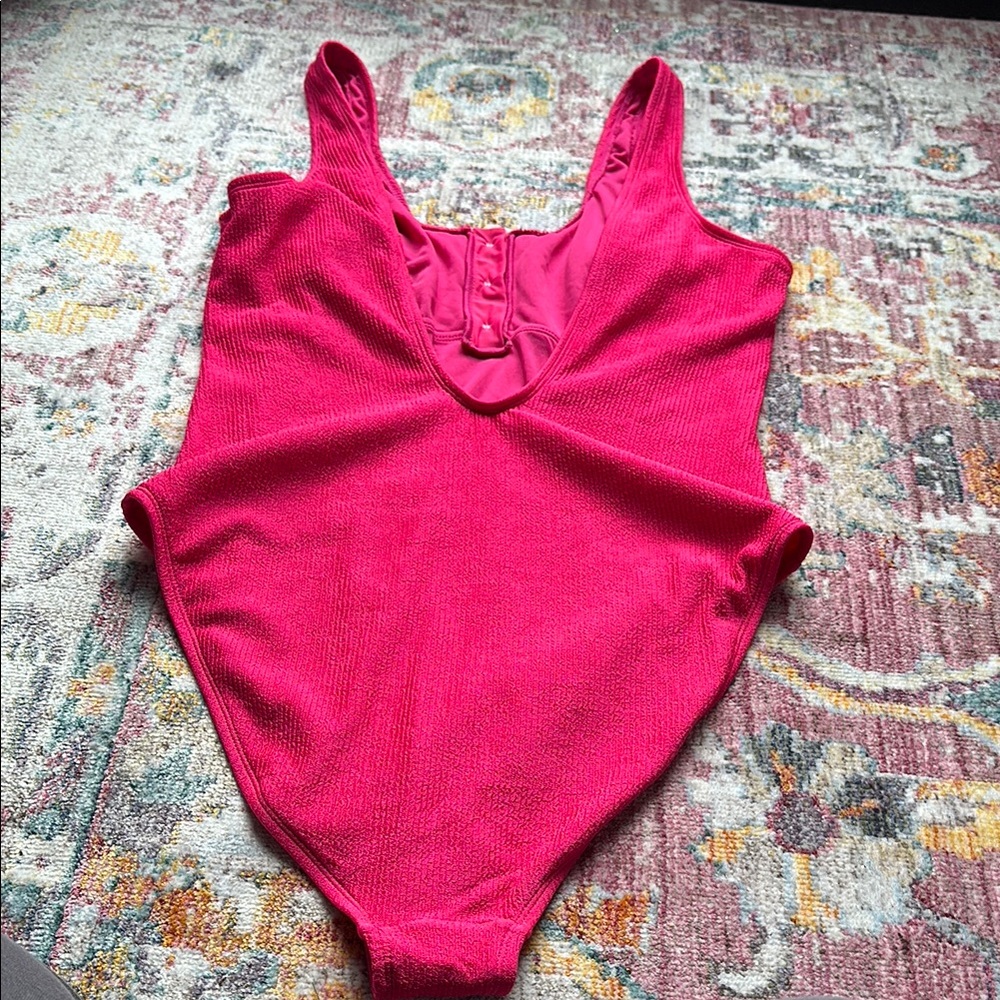 Womens Pink One Piece Swimsuit - Picture 4 of 6